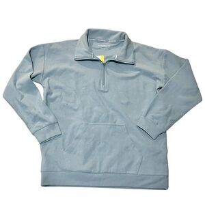 Marc New York Ribbed Light Blue Half Zip Sweater Size Small